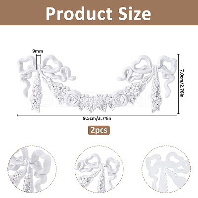 PVC Carved Onlay Applique Craft AJEW-WH0077-240-1