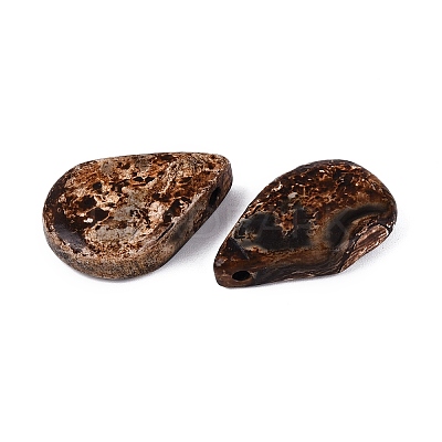 Natural Tree Bark Agate Pendants G-Q606-20-1