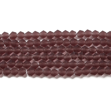 Imitate Austrian Crystal Frosted Glass Beads Strands GLAA-F029-TM2mm-B05-1