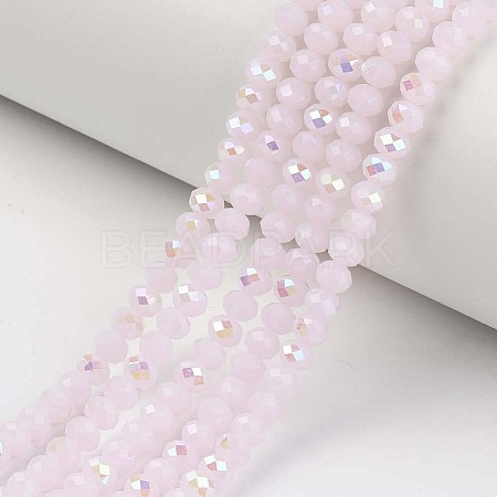 Electroplate Glass Beads Strands X-EGLA-A034-J4mm-L05-1