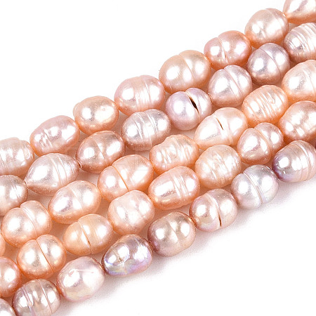 Natural Cultured Freshwater Pearl Beads Strands PEAR-N012-05Y-03-1