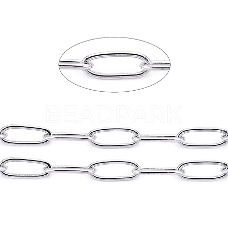 Tarnish Resistant 304 Stainless Steel Paperclip Chains CHS-F010-01B-P-01-1