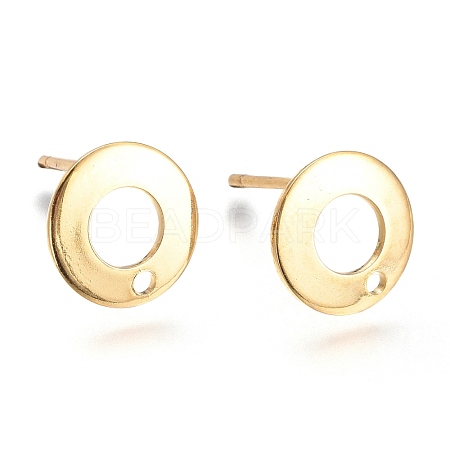 201 Stainless Steel Stud Earring Findings X-STAS-K212-04G-1
