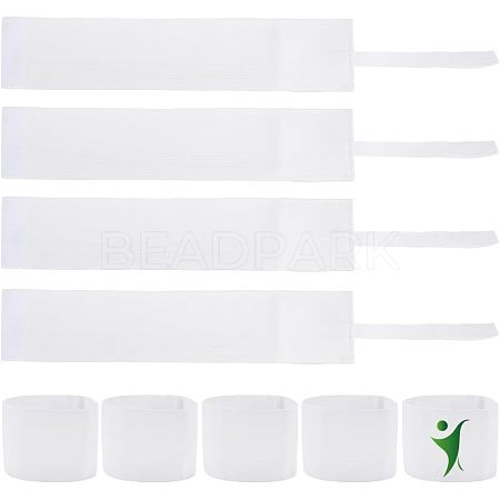 CHGCRAFT 10Pcs Polyester Blank Elastic Captain's Armbands AJEW-CA0003-14-1