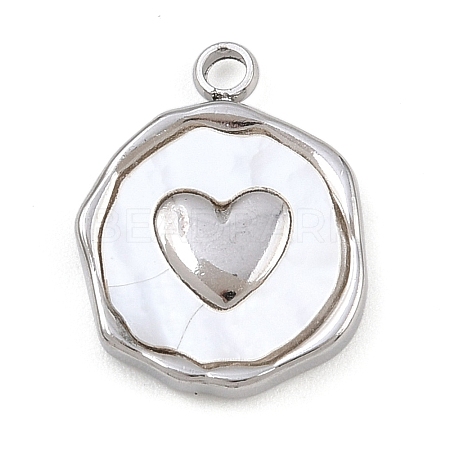 Natural White Shell Pendants STAS-D385-01C-P-1