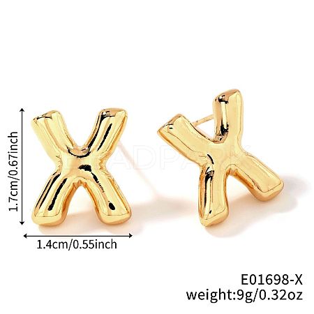 Brass Stud Earrings UV9543-24-1