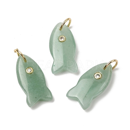 Natural Green Aventurine Pendants G-A297-01G-07-1