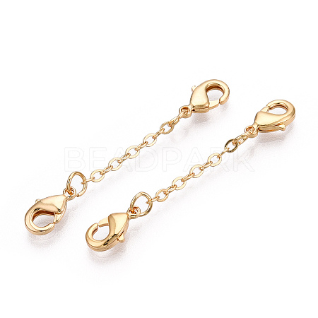 Brass Cable Chain Chain Extender KK-ZX024-37G-A-1