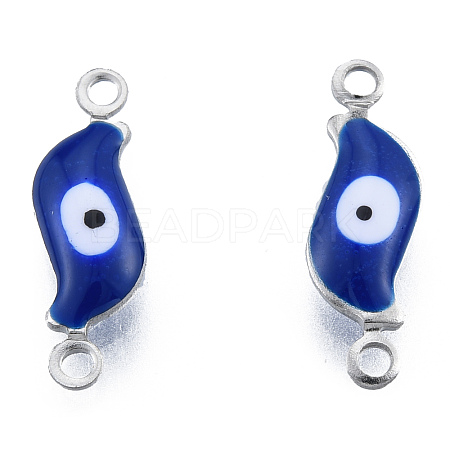 304 Stainless Steel Enamel Connector Charms STAS-N092-180A-1