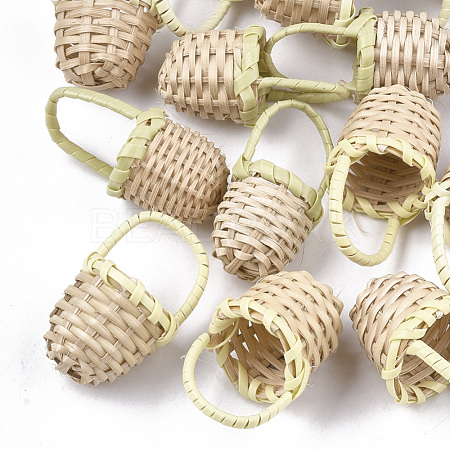 Handmade Reed Cane/Rattan Woven Pendants X-WOVE-T006-092A-1