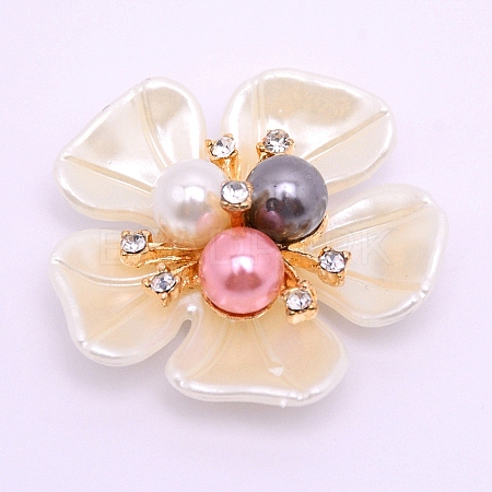 ABS Imitation Pearl Cabochons Accessories FIND-TAC0001-13B-1