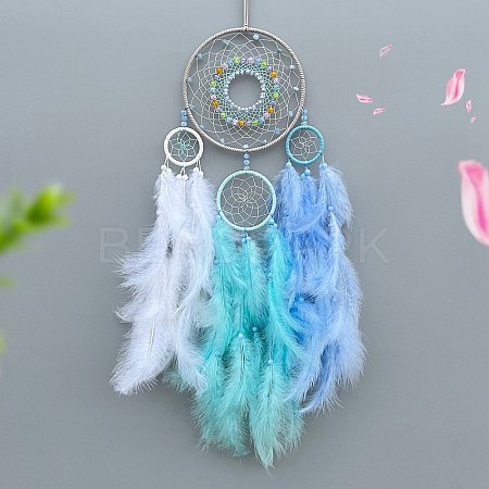 Woven Web/Net with Feather Decorations LS-PW-WG21777-03-1