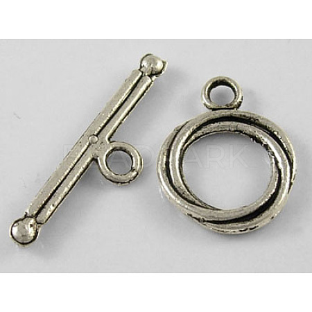 Tibetan Style Alloy Toggle Clasps LS-LF0539Y-NF-1