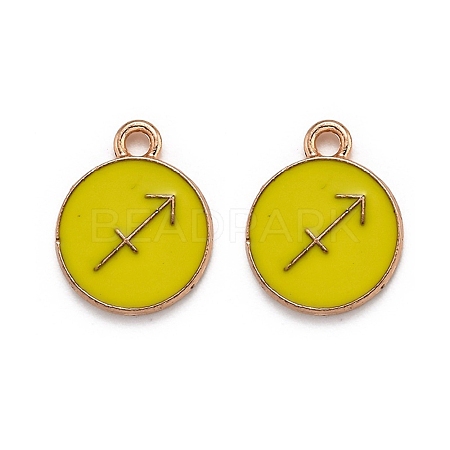 Alloy Enamel Pendants ENAM-S124-01B-14F-1