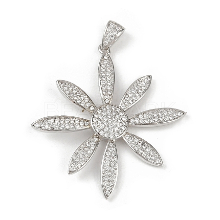 Brass Micro Pave Cubic Zirconia Pendants KK-M322-27P-1
