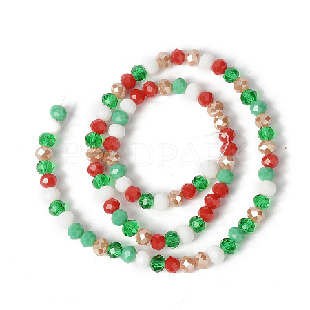 Christmas Theme Glass Beads Strands GLAA-G095-01B-1