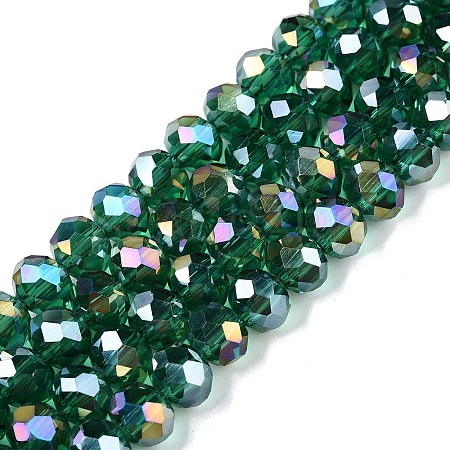 Electroplate Glass Beads Strands EGLA-A044-T6mm-B18-1