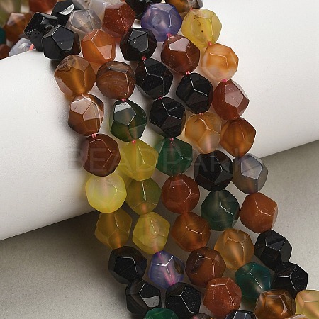Natural Agate(Dyed & Heated) Beads Strands G-K425-B10-01-1