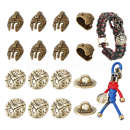 Unicraftale 10Pcs Helmet Alloy Beads FIND-UN0002-99-1