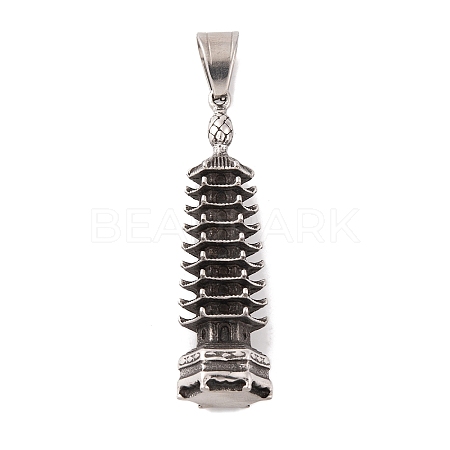 304 Stainless Steel Big Pendants STAS-K283-29AS-1