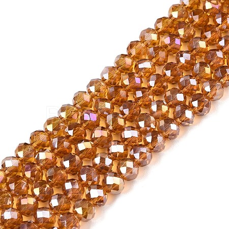 Electroplate Glass Beads Strands EGLA-A044-T4mm-B04-1