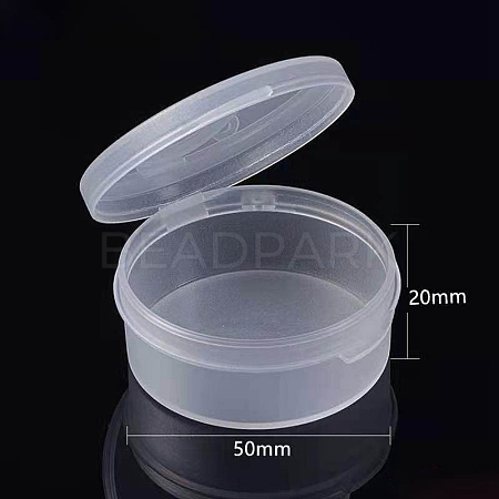 Flat Round Plastic Bead Storage Containers PW-WG59436-01-1