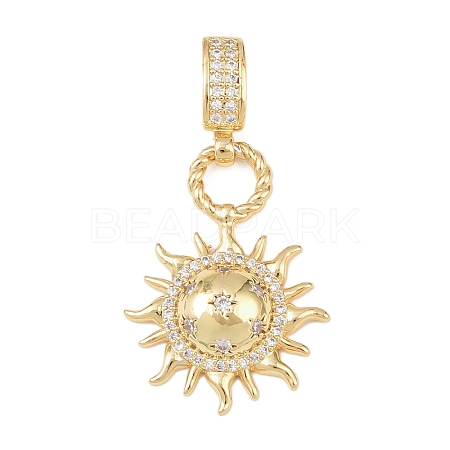 Brass Micro Pave Cubic Zirconia Pendants LS-KK-H518-01A-G-1