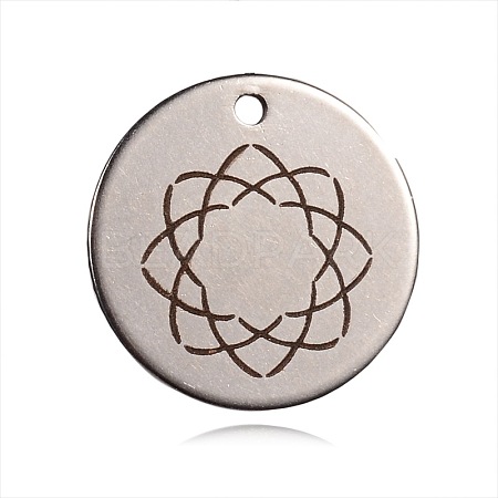 Non-Tarnish Spray Painted 201 Stainless Steel Pendants LS-STAS-F078-11P-1