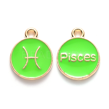Alloy Enamel Pendants X-ENAM-S124-01A-06H-1