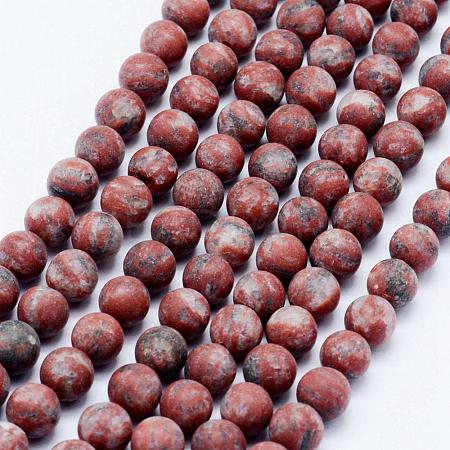 Natural Sesame Jasper/Kiwi Jasper Beads Strands G-F518-23-10mm-1