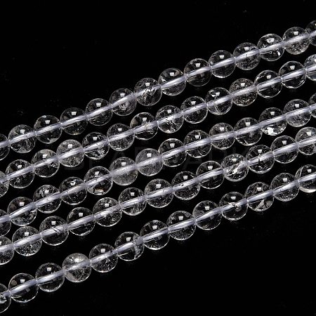 Natural Quartz Crystal Beads Strands G-H236-05A-6mm-1