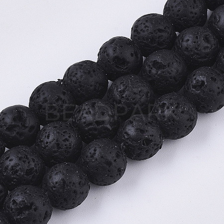 Spray Painted Natural Lava Rock Beads Strands LS-G-N0324-B-01-1