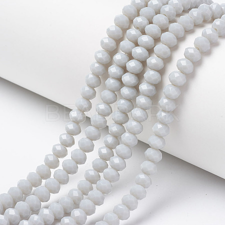 Opaque Solid Color Glass Beads Strands EGLA-A034-P4mm-D15-1