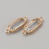 Golden Plated Brass Pave Glass Connector Charms LS-FIND-WH0110-728G-11-2