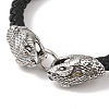 Braided Microfiber Leather Cord Bracelets BJEW-B096-19G-2