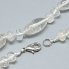 Natural Quartz Crystal Beaded Necklaces NJEW-S388-08-2