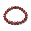 Natural Red Jasper Bead Stretch Bracelets X-BJEW-K212-C-012-2