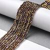 Transparent Electroplate Glass Beads Strands GLAA-H021-01A-HP07-3