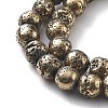 Electroplated Natural Lava Rock Beads Strands G-A251-B01-01J-3