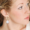 1 Pair Shell Pearl Dangle Stud Earrings EJEW-FI0002-18-5