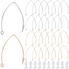 40Pcs 2 Colors 304 Stainless Steel Earring Hooks STAS-SP0001-41-1