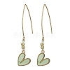 Alloy Heart with Acrylic Beaded Dangle Earrings EJEW-JE05348-2