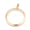 304 Stainless Steel Pendants and Hoop Earring Jewelry Sets SJEW-L140-E01-G-3