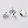 Brass Stud Earring Settings X-KK-H720-P-NR-2