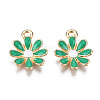 Light Gold Plated Alloy Pendants LS-ENAM-T009-39E-2