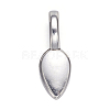 Tibetan Style Alloy Glue-on Flat Pad Bails LS-AB3348Y-NF-2