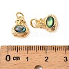 Natural Paua Shell Lucky Bag Charms KK-G538-19G-3