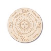 Wooden Carved Cup Mats LS-AJEW-P103-01G-1