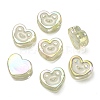 UV Plating Rainbow Iridescent Acrylic Enamel Beads OACR-G012-10B-1