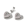 Brass Micro Pave Cubic Zirconia Fold Over Clasps KK-H455-53P-01-2